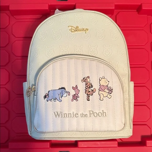 Pooh Disney Winnie the Pooh Cream and Pink Backpack - Picture 1 of 2